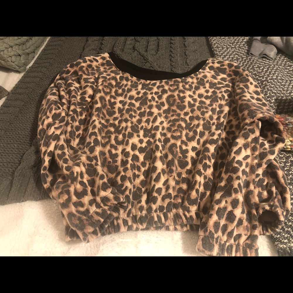 Victoria secret animal print sweatshirt